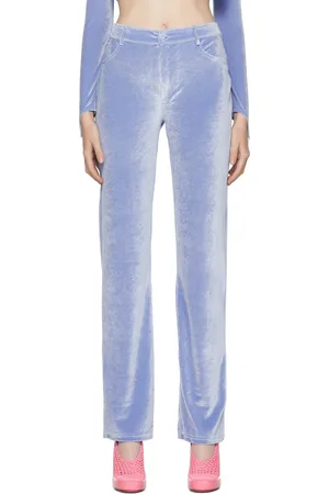 Maisie Wilen Purple Velour Mockumentary Trousers