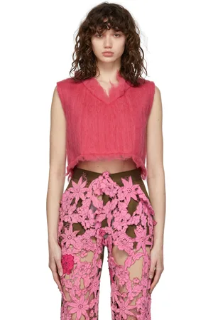 Constança Entrudo SSENSE Exclusive Pink Carded Wool Vest
