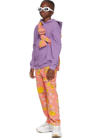 ERL Kids Pink Corduroy Floral Trousers