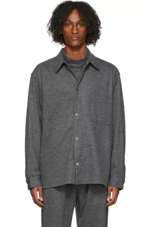 3.1 Phillip Lim Men Casual - Grey Wool Flannel Shirt