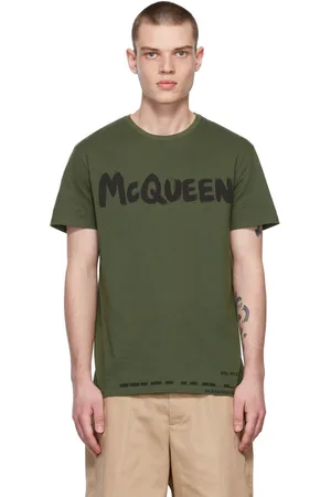 Alexander McQueen Khaki Graffiti T-Shirt
