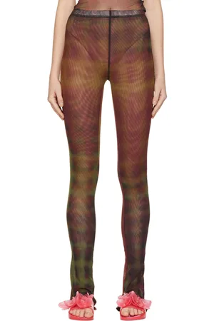 PRISCAVera Multicolor Pixel Mesh Fitted Pants
