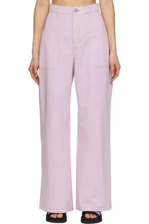 Alexander McQueen Pink Contrast Stitch Trousers