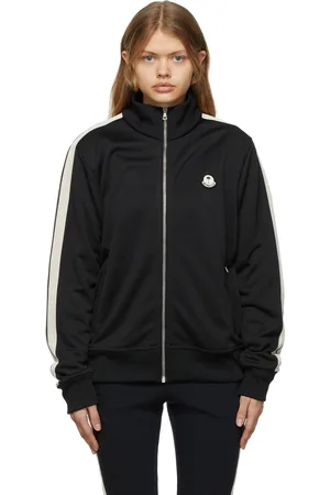 Moncler 8 Moncler Palm Angels Black Logo Zip-Up
