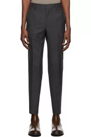 Harmony Men Formal Pants - Black Wool Peter Trousers