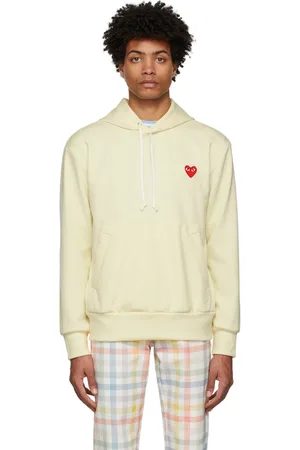Comme des Garçons Yellow Jersey Heart Patch Hoodie