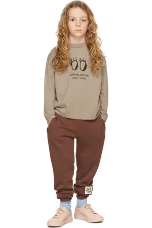 Wynken Kids Taupe Yeux Long Sleeve T-Shirt