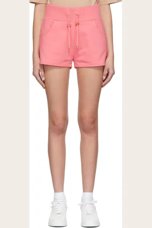Balmain Pink Printed Logo Shorts