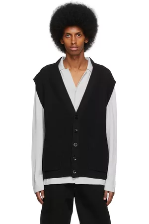 Agnona Men Camisoles - Black Vest Cardigan
