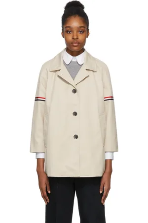 Thom Browne Beige Cropped Car Coat