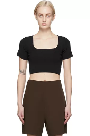 Arch The Women Short Sleeve - Black Cropped T-Shirt