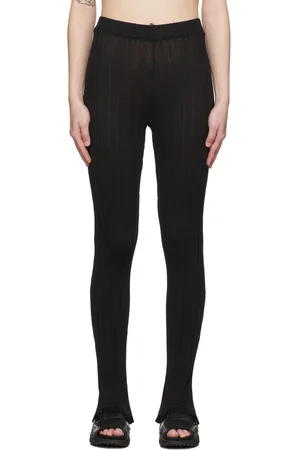 Alexander McQueen Black Rib Knit Lounge Pants