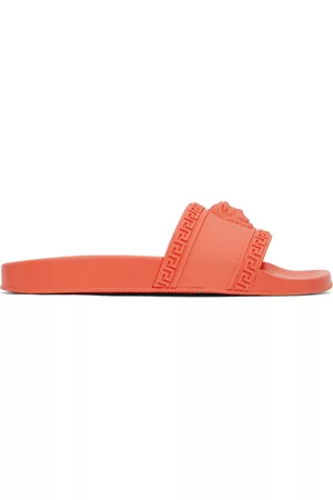 VERSACE Men Sandals - Orange Palazzo Slides