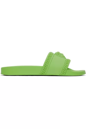 VERSACE Men Sandals - Green Palazzo Slides