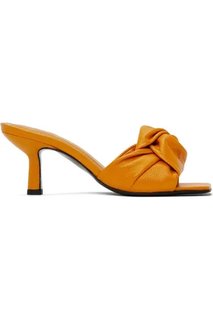 By Far Orange Lana Heeled Sandals