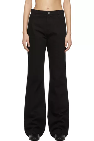 RAF SIMONS Women Bootcut & Flares - Black Smiley Edition Flared Jeans