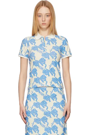 Maisie Wilen Blue & Beige Au Fait Polo
