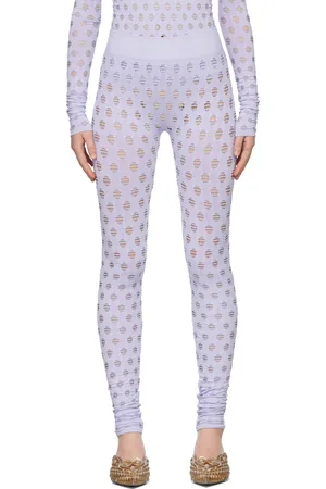 Maisie Wilen Purple Perforated Leggings