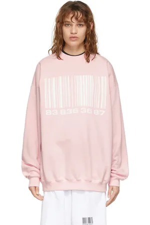 VTMNTS Pink Big Barcode Sweatshirt