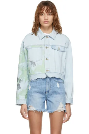 SJYP Blue Printed Denim Jacket