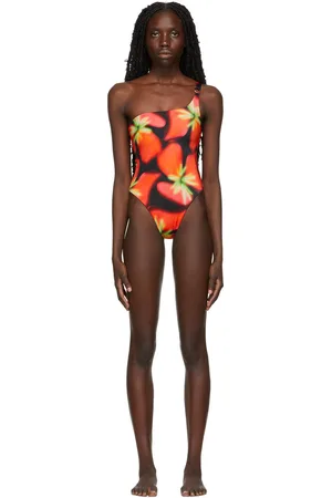 Louisa Ballou Pink & Green Mini Ring One-Piece Swimsuit