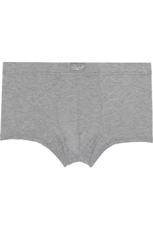 Ermenegildo Zegna Men Boxer Shorts - Grey Micromodal Trunk Boxers