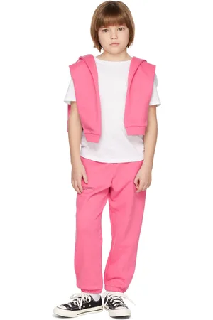 The Pangaia Kids Pink Organic Cotton 365 Track Pants