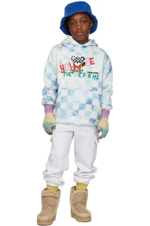 Luckytry Kids Vintage Checked Bear Hoodie
