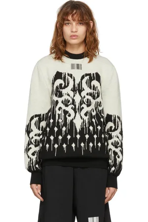 VTMNTS Beige & Barcode Slavic Sweater