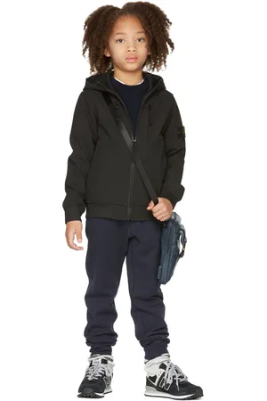 Stone Island Kids Black Soft Shell Jacket