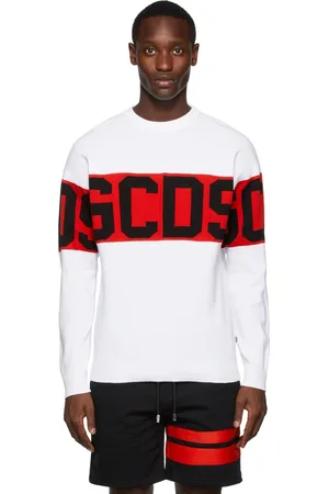 GCDS White Logo Band Sweater