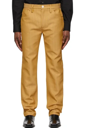 Séfr SSENSE Exclusive Yellow Pinstripe Londré Trousers