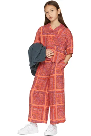 Repose AMS Kids Orange & Pink Cropped Shirt