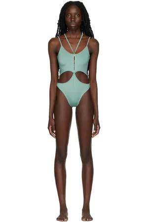 RUI SSENSE Exclusive Green One-Piece Swimsuit