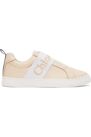 Chloé Kids Pink Leather Lauren Sneakers