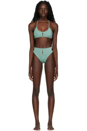 RUI SSENSE Exclusive Green High Waist Bikini