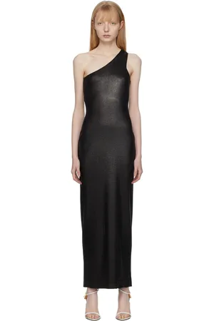 Tom Ford Black Compact Glossy Long Dress
