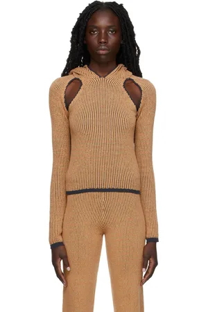 ECKHAUS LATTA Orange & Beige Pixel Hoodie