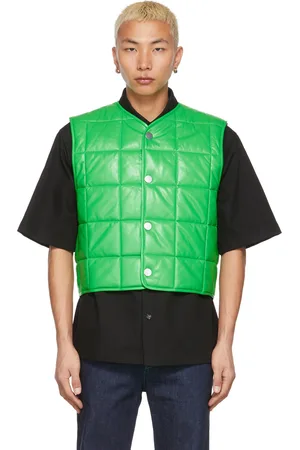 Bottega Veneta Green Padded Gilet Vest
