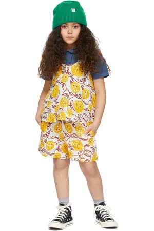 Weekend House Kids Kids & Yellow Linen Mimosa Bermuda Shorts