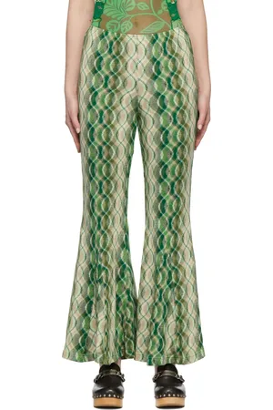 Anna Sui Green Wave Rider Lounge Pants