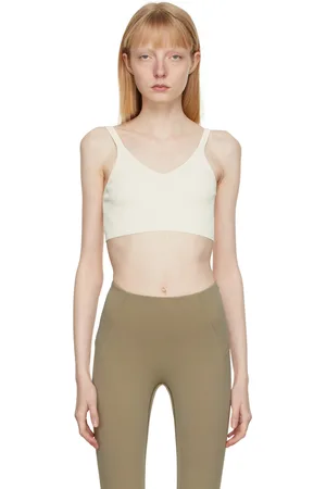 Vaara Off-White Technical Knit Crop Bra