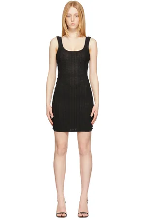 Hervé Léger Black Shadow Stripe Mini Dress