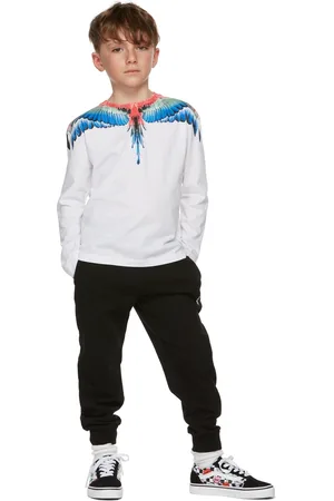 MARCELO BURLON Kids White Wings Long Sleeve T-Shirt