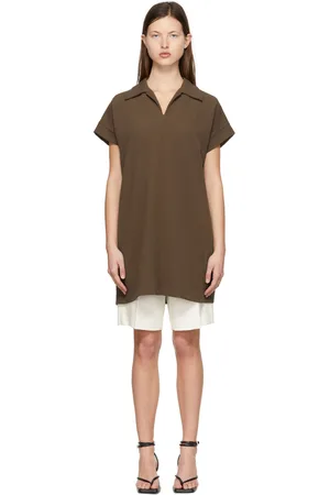 SYSTEM Brown Polyester Mini Dress