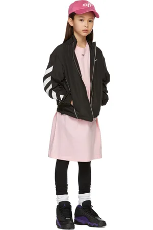 OFF-WHITE Kids Black Logo Band Leggings