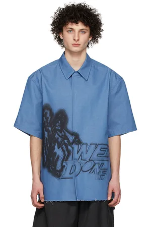 We11 Done Navy Denim Shirt