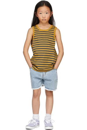 Main Story Kids Yellow & Black Stripe Tank Top