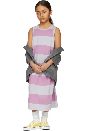 Main Story Kids Purple & Grey Dapple Stripe Tank Top
