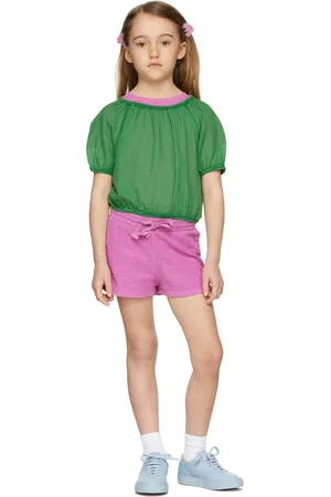 Longlivethequeen Kids Pink Terry Shorts